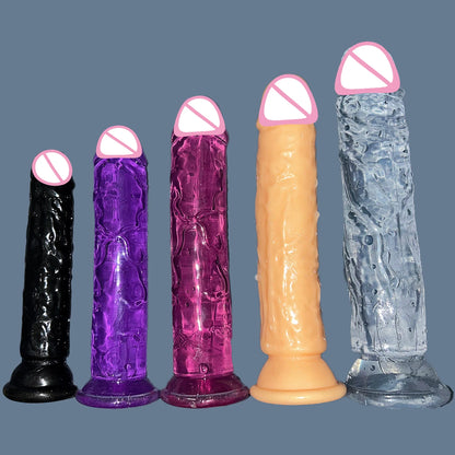 Cheap Realistic Butt Plug Jelly Dildo 5 Sizes Man Women Anal Sex Toys Gay Suction Cup Big Dick Soft Masturbators Small Penis