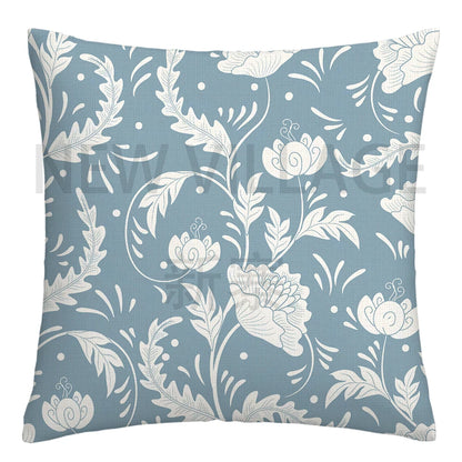 Lake blue white geometric linen pillowcase sofa cushion cover home decoration can be customized for you 40x40 45x45 50x50 60x60