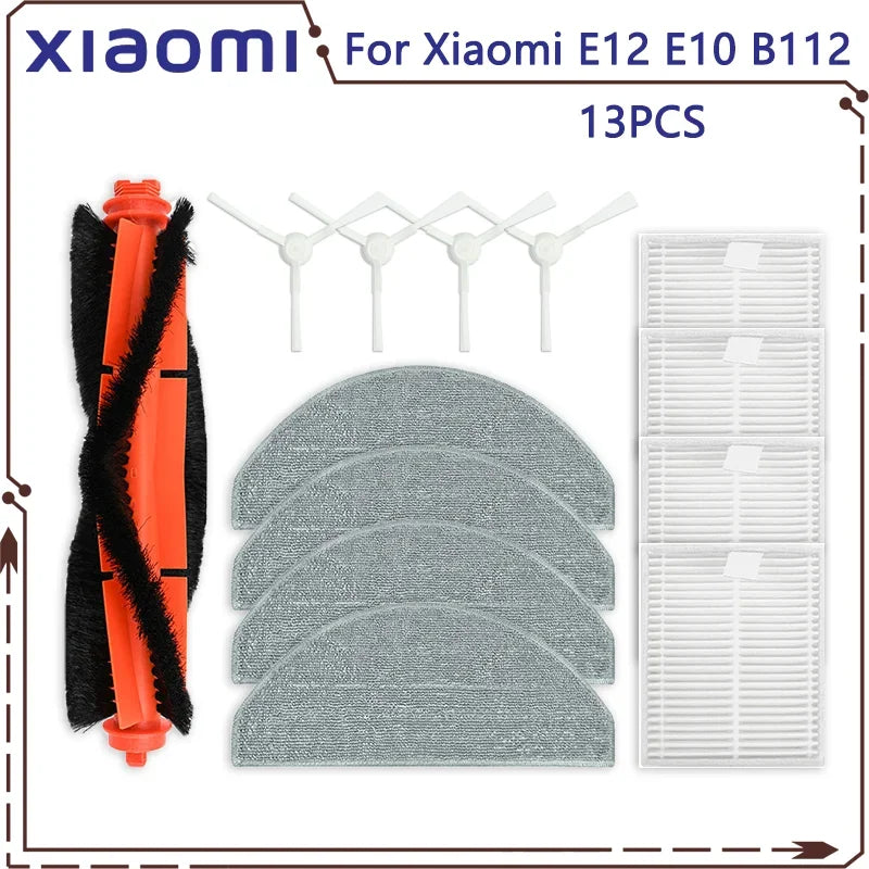 For Xiaomi Vacuum cleaner S20 E12 E10 B112 sweeping robot vacuum cleaner main brush side brush mop cloth HEPA filter spare parts
