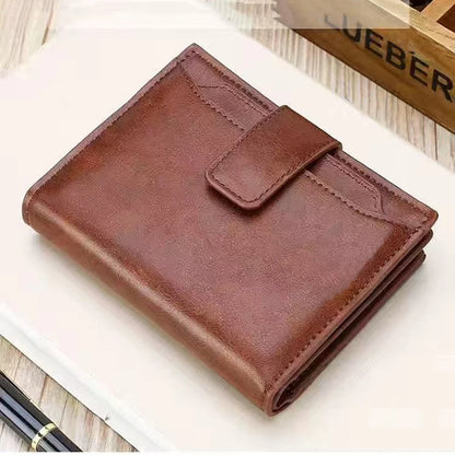 Men's Coin Purse Wallet RFID Anti-theft Man Leather Wallet Zipper Business Card Holder Money Bag Wallet Male