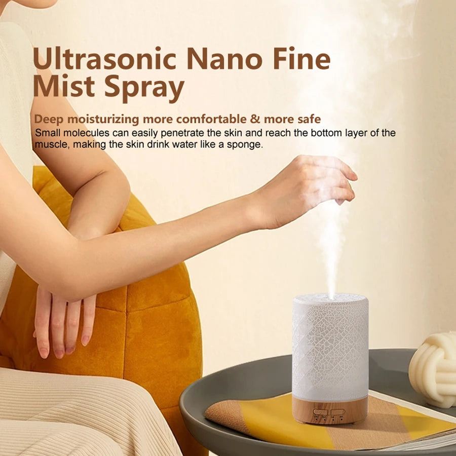 Essential Oil Aroma Diffuser Fragrance Cool Mist Difusor USB Powered Ultrasonic Air Humidifier with 7 Color LED Lights