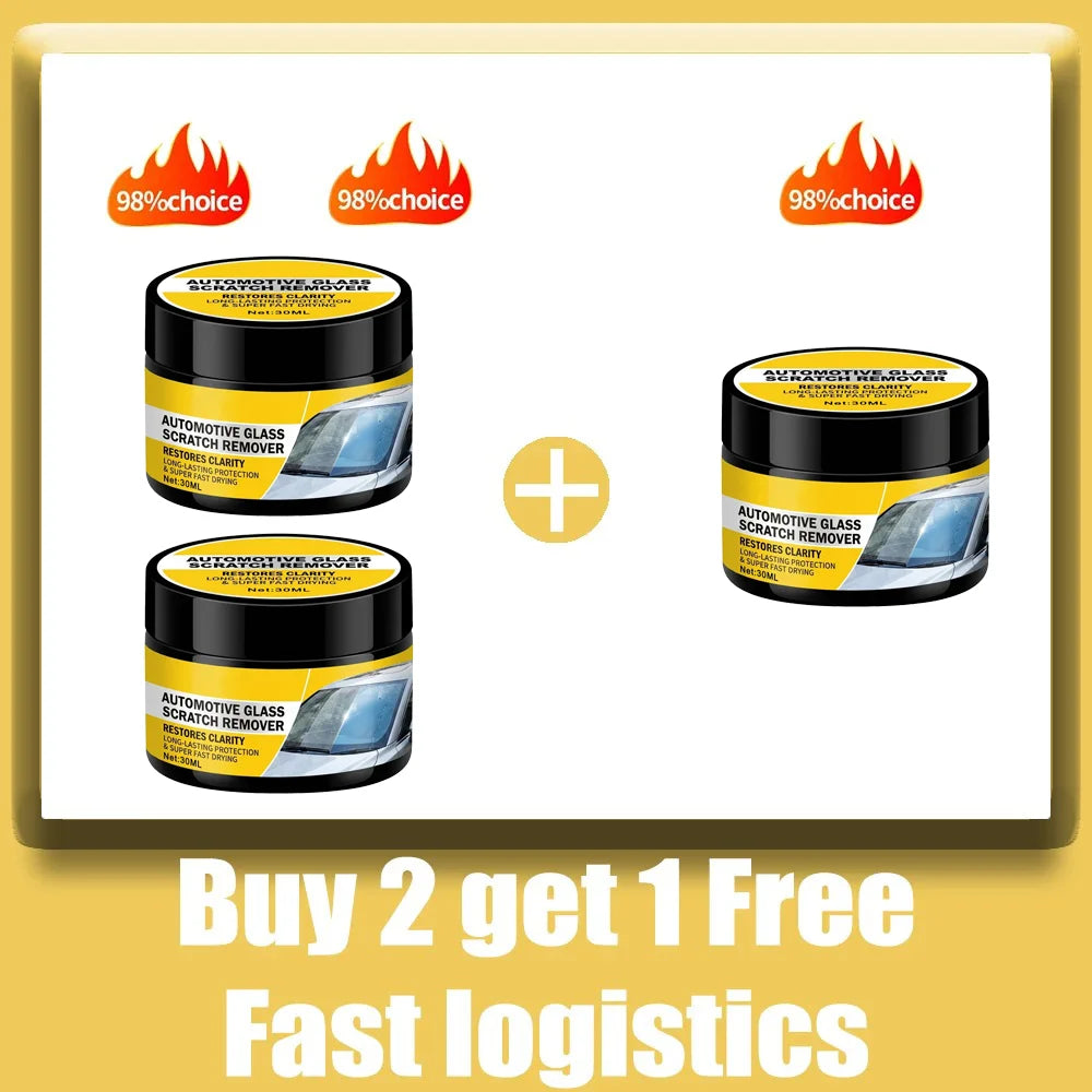 Car Glass Polishing Compound Windshield Scratch Repair Agent Mirror Brightening Restorer Multi-purpose Renovation Paste