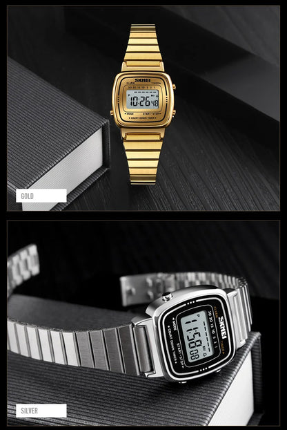 SKMEI 1901 Luxury Women Watches Small Dial Digital Chrono Calendar Watch Waterproof Ladies Wristwatch Clock Montre femme 1620