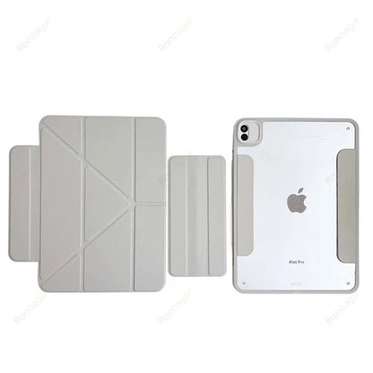 For 2026 iPad 12th A19 11th A16 Case Removable Magnetic Air11 13 M4 M3 Pro11 Pro12.9 Pro13 M2 M4 10 9th 10.2 10.9'' Air 4 5 10.5
