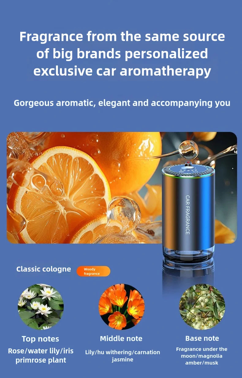 Car LED Aromatherapy Auto Machine Starry Sky Atmosphere Light Automatic Fragrance Intelligent Spray Car Aromatherapy Accessories