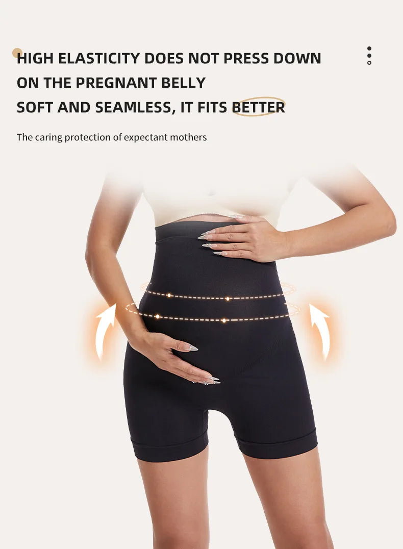 High Waist Seamless Maternity Pants Pregnant Women Comfortable Safety Panties Knickers Ladies Pregnancy Short Leggings Underwear