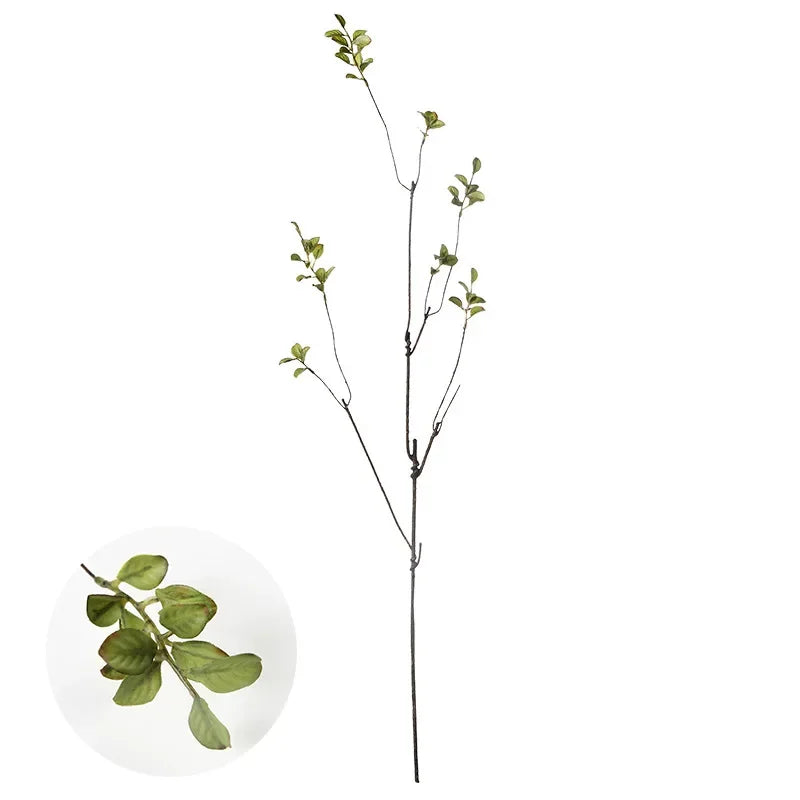 110cm Single Feel Autumn Leaf Plant Bouquet Artificial Flowers Plastic Floor Wedding Arrangement Withered Rattan decoration