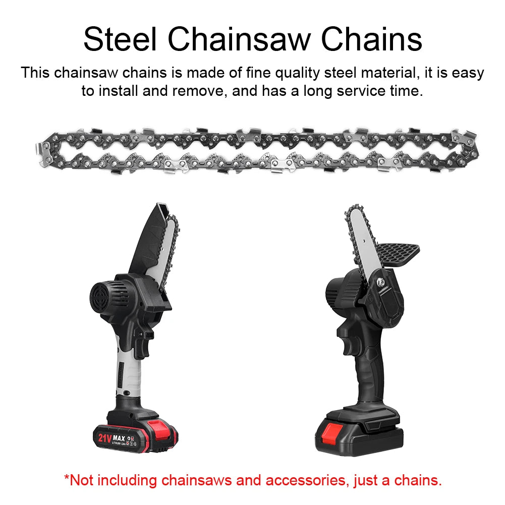 6 Inch  Steel Chainsaw Chains Electric Chainsaws Accessory Practical Chains Replacement Chains Replacement