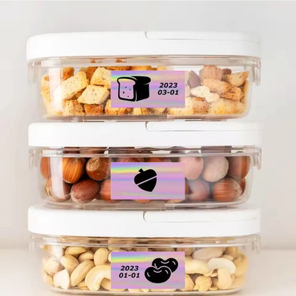 57mmx3.5M Holographic Thermal Paper Continuous Roll for M02/T02/A6 Printers - Silver Purple Gold Pink Blue Glitter Label DIY Mak