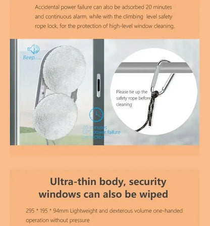 DIVEDEER Window cleaner for home use fully automatic single water spray window cleaner remote control window cleaner robot