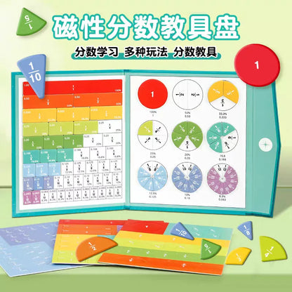 Magnetic Fraction Puzzles for Math Mastery Montessori Enlightenment with Fun Arithmetic Teaching Aid Cognitive Educational