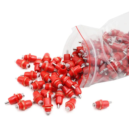 100Pcs Chicken Water Nipple Drinker Spring Type Bird Poultry Chicken With Automatic Water Dispenser Chicken Bird Feeding Water