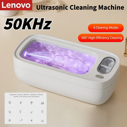 Lenovo Ultrasonic Cleaner Portable Household Dual-Tank Mini Sonic Cleaning Machine for Eyeglasses Dentures, Retainer, Jewelry