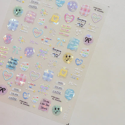 Ocean Shell Starfish Shell Conch Whale Dolphin Seahorse Coconut Tree Water Bubbles Self Adhesive Nail Art Sticker Manicure Decal