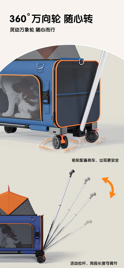 Pet Go out Trolley Portable Shoulder Bag Small Dog Cat Carrier Travel-friendly Pet Transport