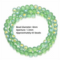 6/8/10mm Sizes Faceted Glass Beads 96-faceted Pink Blue Crystal Earth Beads Faceted Cut Style Plating Clear Jewelry Making Beads