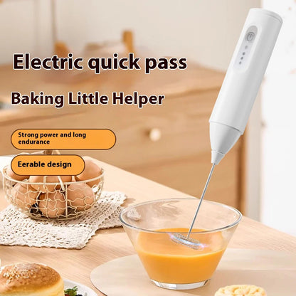Electric Mini Egg Beater, Cream Coffee Whisk, Milk Frother, Handheld Frother, Used for Making Cakes and Pastries