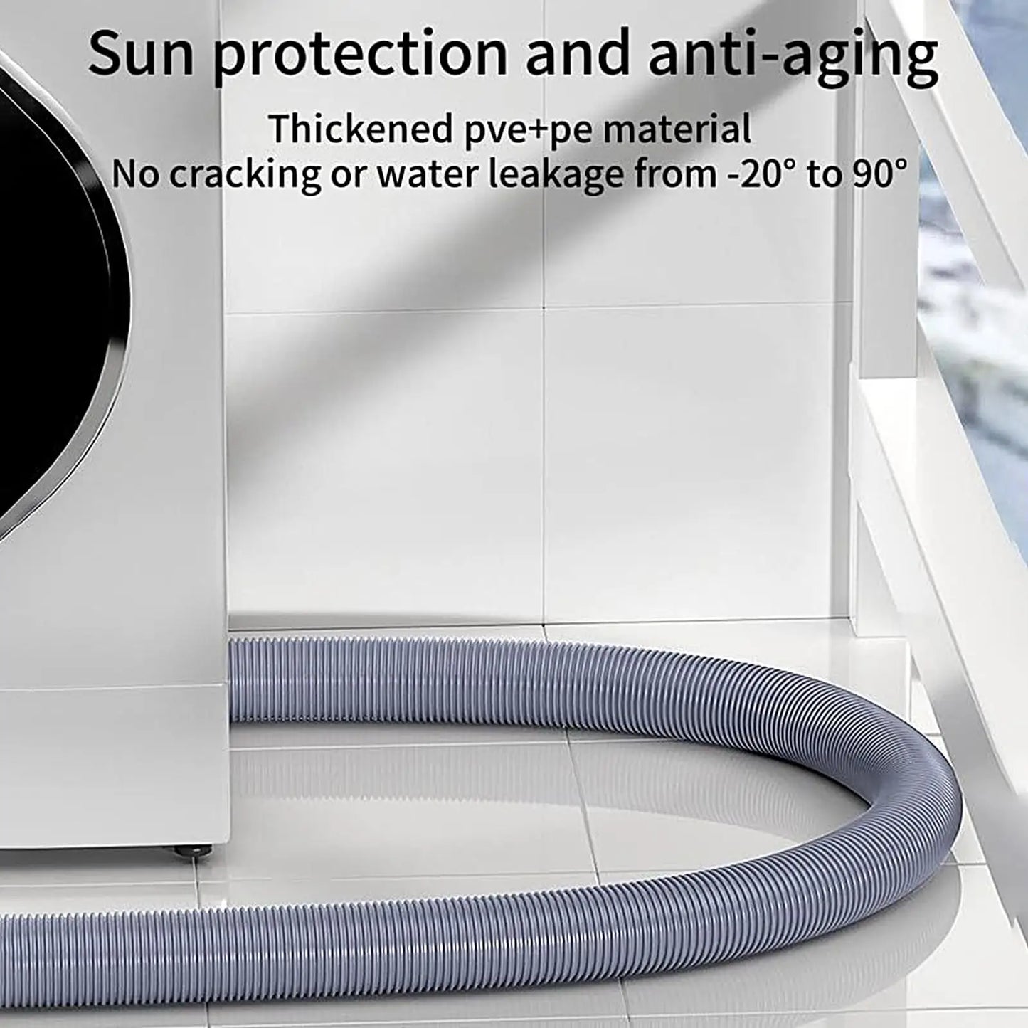 Foldable Caravan Sewer Plumbing Kit with Adjustable Adapter and Clamp Leak-Proof RV Hose Flexible drain hose for motorhomes