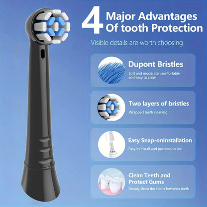Replacement Heads Compatible with Oral B IO Electric Toothbrush, Soft Toothbrush Heads for Oral-B IO 2/3/4/5/6/7/8/9/10 Series