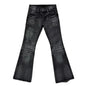 Y2K Vintage Flared Jeans Mid Blue Washed Men Women Bootcut Jeans American Hip Hop Distressed Streetwear Unisex Wide Leg Pants