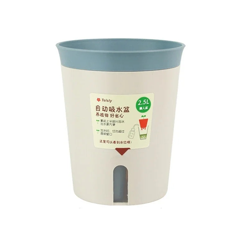 Self Watering Plant Pots Plastic Flowerpot Planter with Drainage Holes Hydroponics Flower Pot Plastic Lazy Automatic Plants Pot