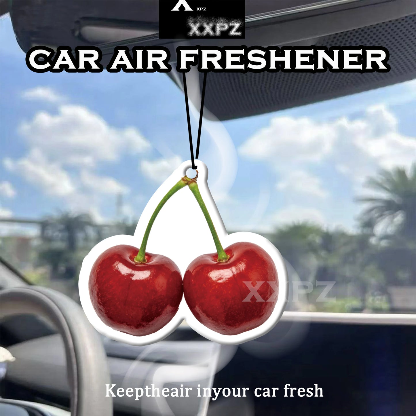 1/3pcs Cherry Car Air Freshener Auto Parts Car Hanging Fresh Fruit Design Sweet Cherry Aroma Gift for Friends