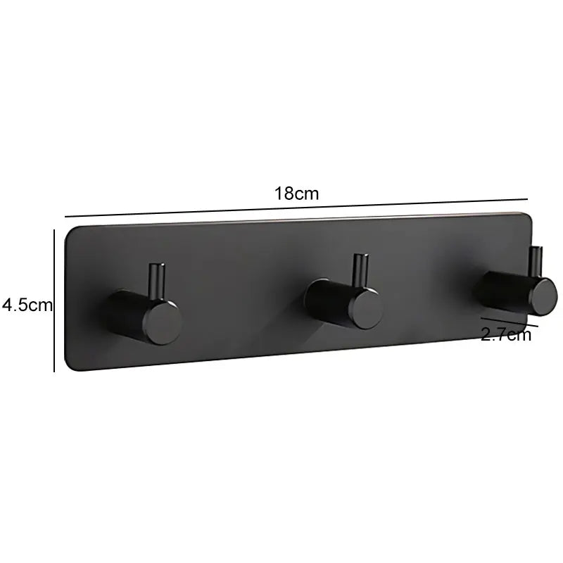 Stainless Steel Self-Adhesive Hooks Towel Holder Coat Hooks Strong Hardware Hanging Hook Metal Sticky Hooks Bathroom Accessories