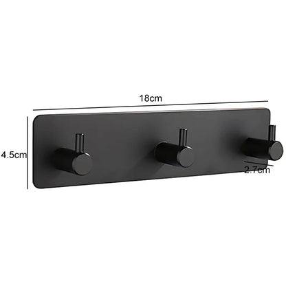 Stainless Steel Self-Adhesive Hooks Towel Holder Coat Hooks Strong Hardware Hanging Hook Metal Sticky Hooks Bathroom Accessories