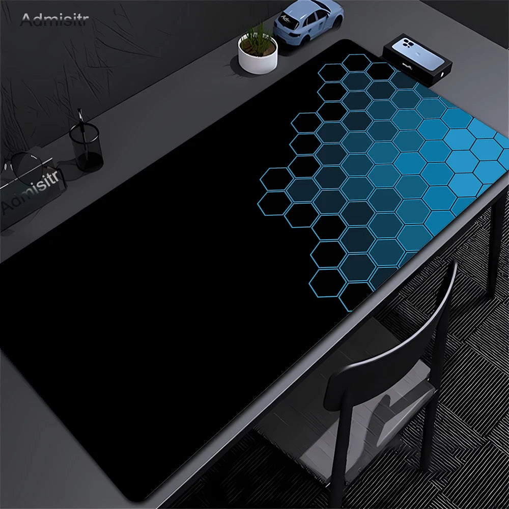 Geometric Large Mouse Pad 100x50cm Big Computer Mousepads Hexagon Mousepad Big Keyboard Mat Gamer Mouse Pads Non-SlipDesk Mats