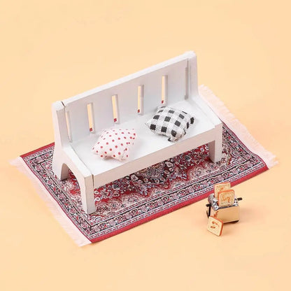 Turkish Style Miniature Weaving Rug Playing House Floor Coverings Dollhouse Carpet  1:12 Scale Doll Accessories