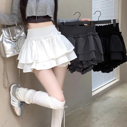 Women‘s High Waist Ballet Cake Skirt 2026 Spring Summer Slimming Short A Line Fluffy Mini Pants Style