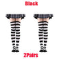 Color Striped Stockings Japanese Over Knee Socks Fashion Women Keep Warm Soks Sexy Slim Long Socks Hosiery JK Cosplay Lolita Y2k