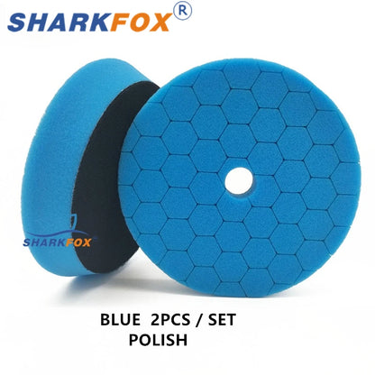 Sharkfox Polishing Pads 3/5/6 Inch Germany Foam Buff Sponge Pads Auto Car Buffing Pad Set for DA/RO Polisher Buffer Tools