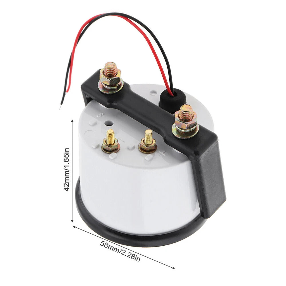 Universal 12V 2" 52mm Car Voltmeter 8-16V Pointer Volt Gauge Voltage LED Electrical Auto Meter