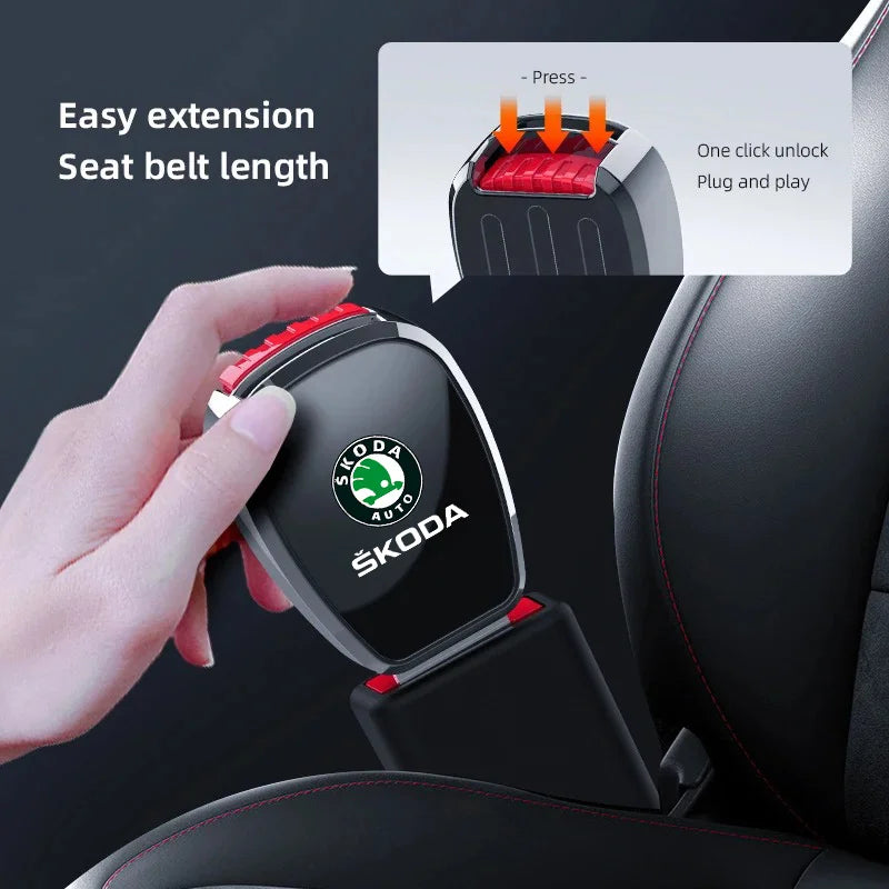 Car Seat Belt Buckle Plug Auto Safety Strap Extension Accessories interior For Skoda Octavia Superb Rapid Kodiaq Karoq Fabia VRS