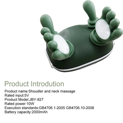 Bionic Finger Neck Shoulder Trapezius Muscle Relax Massager Neck Cervical Kneading Massage Shawl Brushless Motor Neck masajeador