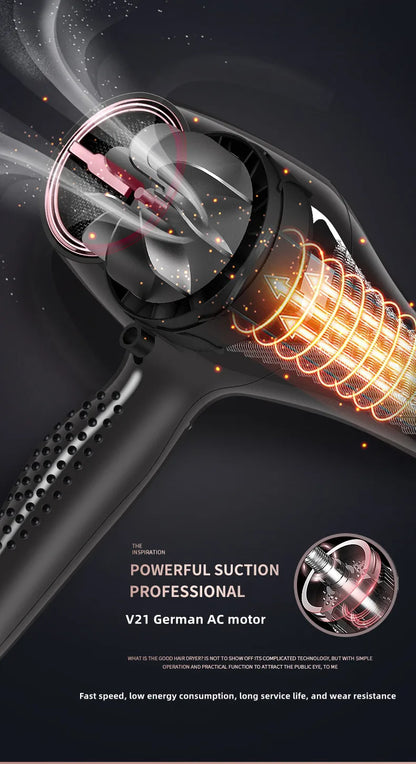 2300W Hair Salon Hair Dryer High Power Strong Wind Speed Dry Blue Light Ion Silent Home Hairdresser Special New Product