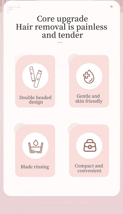 Electric Shaver for Women Bikini Trimmer Facial Mustache Hair Removal Razor Ladies Face Underarm Legs Electric Painless Epilator