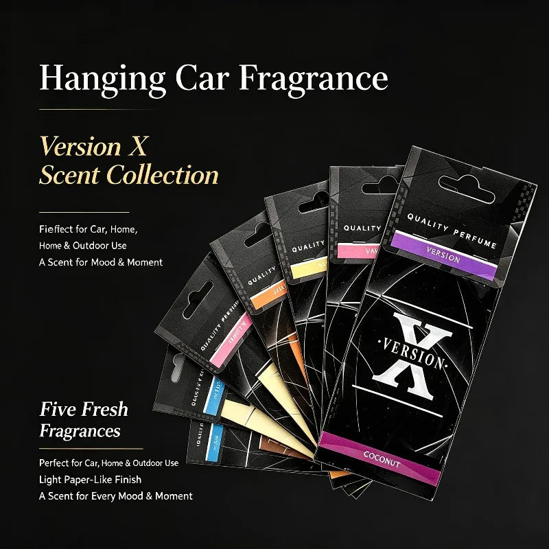 Version X Hanging Car Fragrance Paper Scent Cards 6 Mixed Scents For Car Home And Outdoor Scene Decoration