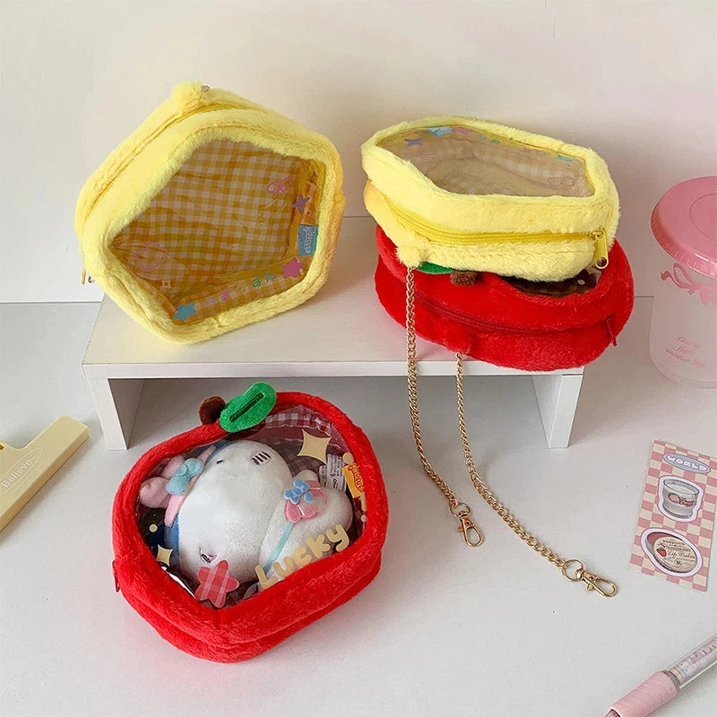Japanese Tote Bag Fashion Concert Shoulder Bag Student Backpack Transparent Multi-pocket Messenger Bag Zipper Storage Pain Bag