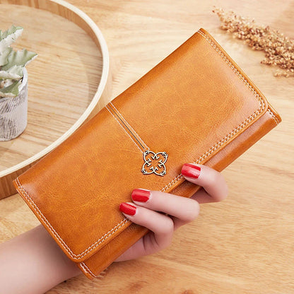 Women's Leather Wallet	Woman Luxury Long Wallets Fashion Women Purses Money Bags 2022 Handbags Womens Purse Cards Holder