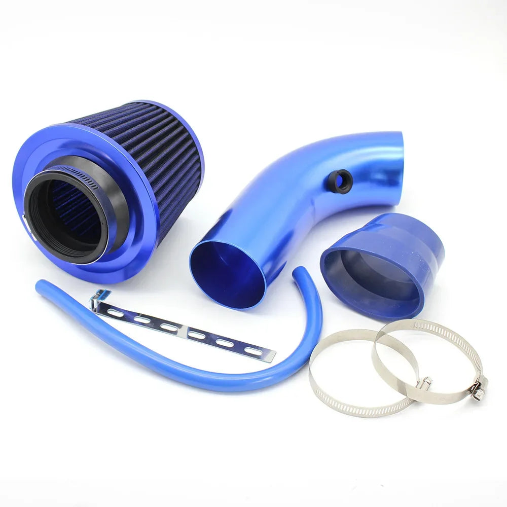 Car Modified High Flow Air Filter Mushroom Head Universal Air Filter 76mm Refitted Winter Cold Air Filter Intake Pipe Kit