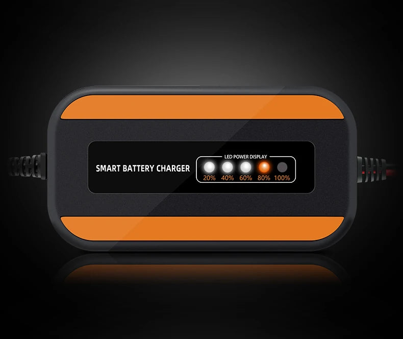 12V 6V Motorcycle Toy Car Battery Charger Mini Lead Acid Battery Charger 2A Full Automatic Charging Puls Repair for Auto Motorcy