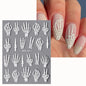 1sheet 5D Halloween Nail Stickers Pink/Green/Black Cartoon Pattern Nail Art Slider DIY For Sweet Cool Girl Cute Nail Decoration