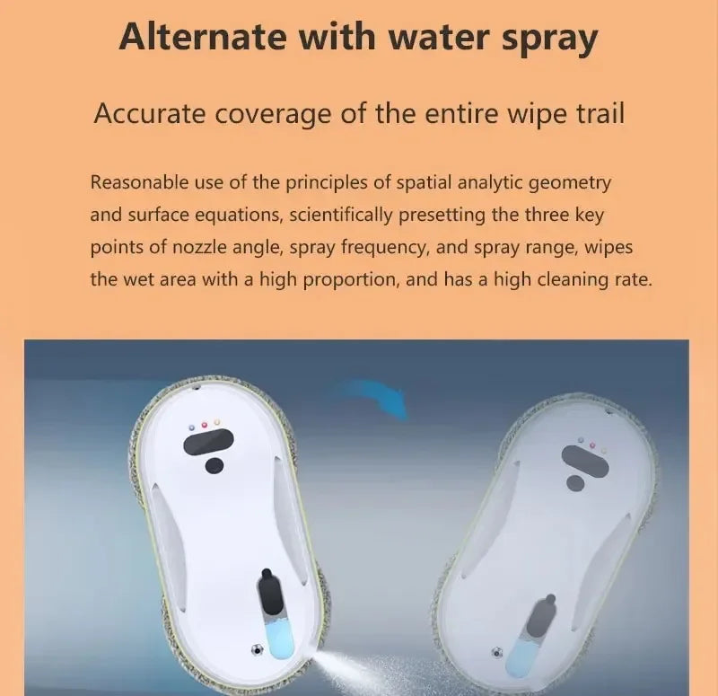 DIVEDEER Window cleaner for home use fully automatic single water spray window cleaner remote control window cleaner robot