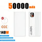 Lenovo 500000mAh Power Bank 140W Super Fast Charging Powerbank Portable External Battery Charger For Xiaomi iPhone 2027New