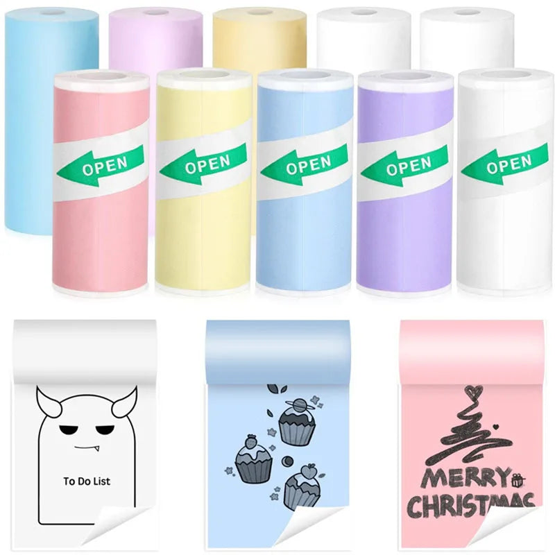 1/5 Roll High Quality Mini Pocket Printer Paper Portable Children Camera Self-Adhesive Photo Paper Home Thermal Printer Supplies