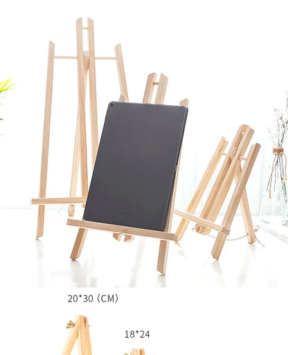 Wooden Easel For Painting,20cm 24cm 30cm 40cm 50cm Height Folding Desktop Display Triangle Bracket,Art Supplies,1 Piece HJ-02