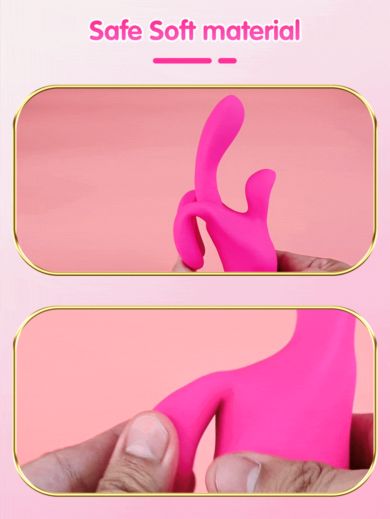 Wiggle Finger Vibrator G-Spot Vagina Vibrator Clitoris Stimulator 3 in 1 Female Masturbation Adult Goods Sex Toy for Women