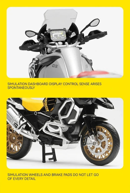 CCA R1250 GS. 1:12 Alloy Die-cast Car Motorcycle Model, Toy Gift Giving, Die-cast Static Motorcycle Model